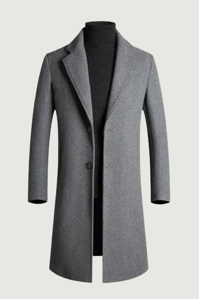 European and American Trench Coat Men Winter Wool Coat Men Middle-aged Thick Woolen Coat