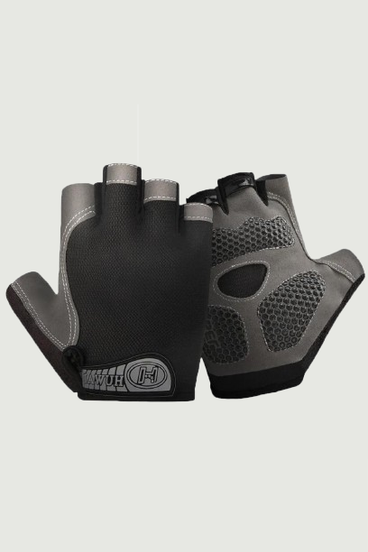 Summer Men Women Half Finger Outdoor Sport Bike Bicycle Cycling Non Slip Glove Gym Fitness Anti-Shock Breathable Mesh