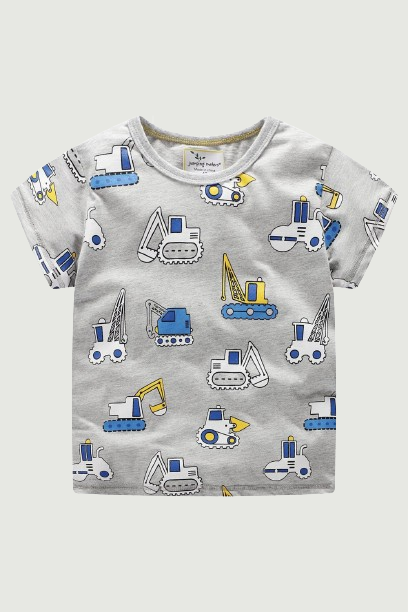 Summer children tshirts solid cotton cartoon printing T-Shirts For Boys Short sleeve Tees & tops child clothes brand Tees