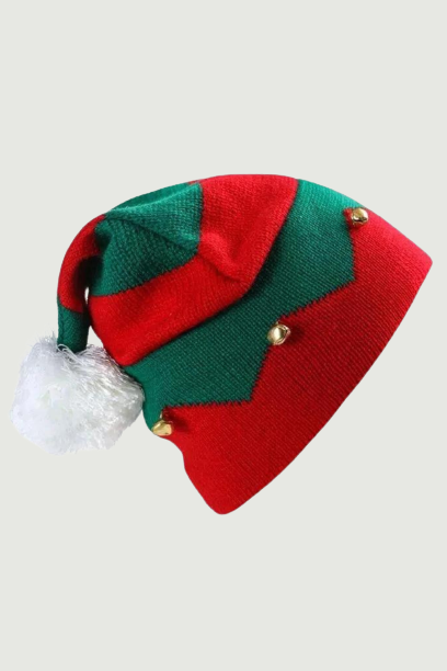 Kids Children Baby Xmas Beanie Knitted Skull Cap Jingle Bells Christmas Hat