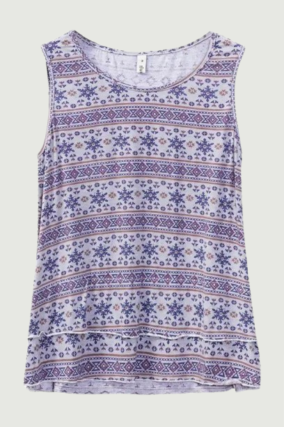 Soft Women Tank Top Loose Boho Floral Sleeveless Holiday Beach Top