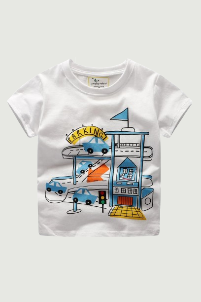 style summer T-Shirts For boy cartoon T-Shirts For Boys white cotton Regular Tops Clothes  Short Sleeve T-shirt