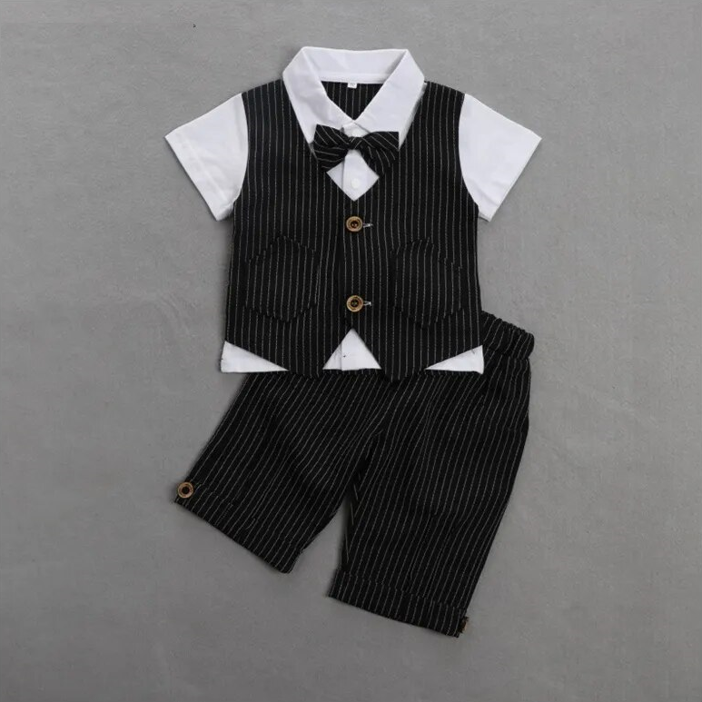 Kids Boy Summer Spring Clothing Set Formal Gentlemen Wedding Birthday Elegant Show Child Infant Handsome Warehouse Costume