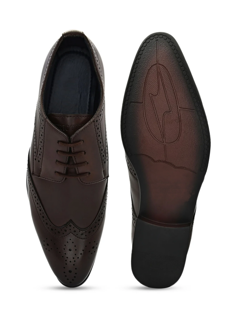 MEN FORMAL DARK BROWN BROGUES