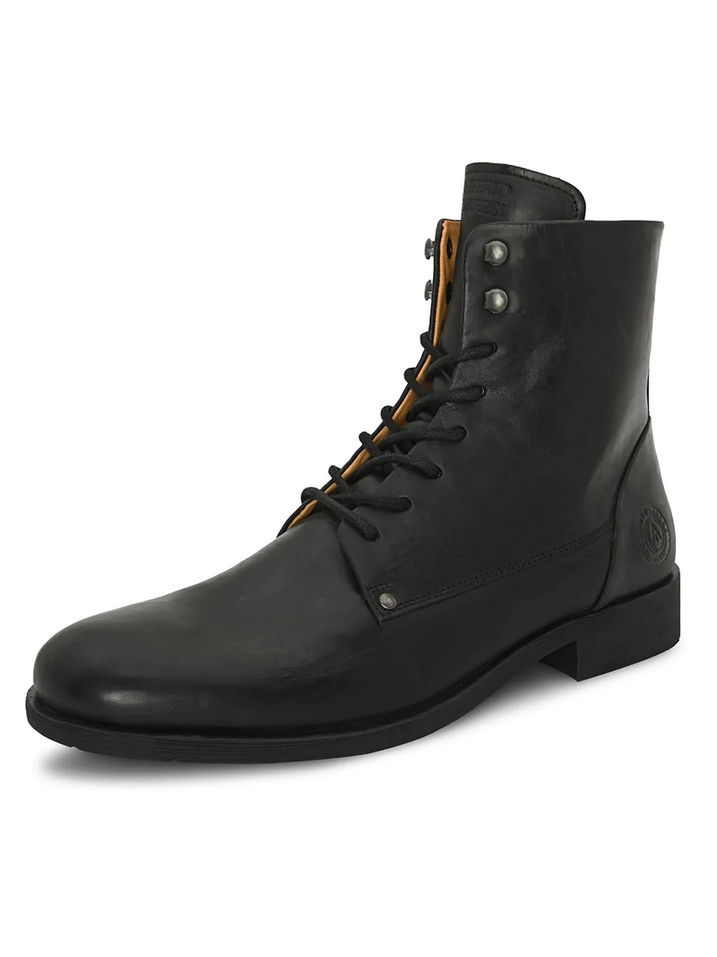 BLACK MEN LACE CLOSURE BOOTS