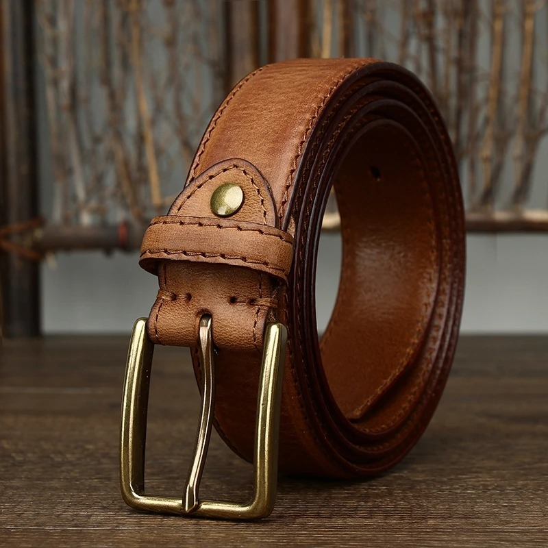 Genuine Leather Belt Men Luxury Strap Male Belt Wild Retro