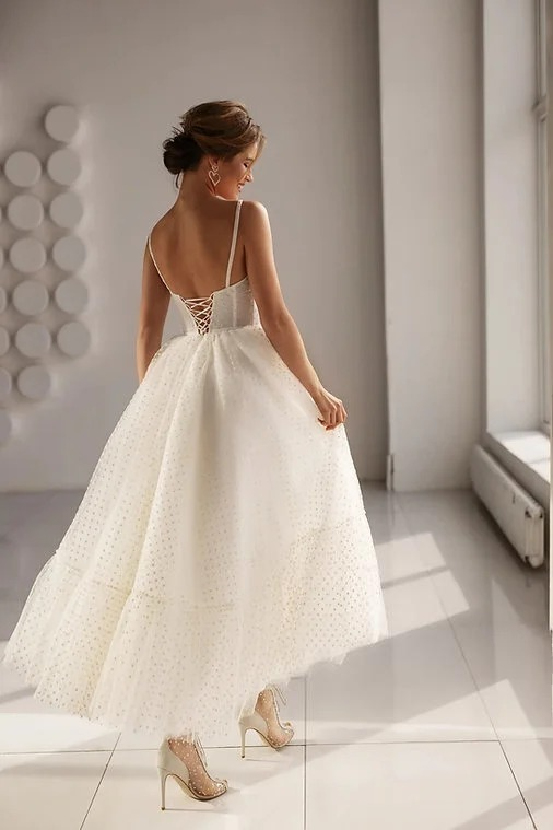 Wedding Dresses Sweetheart Spaghetti Straps Bridal Dress Bride Gown