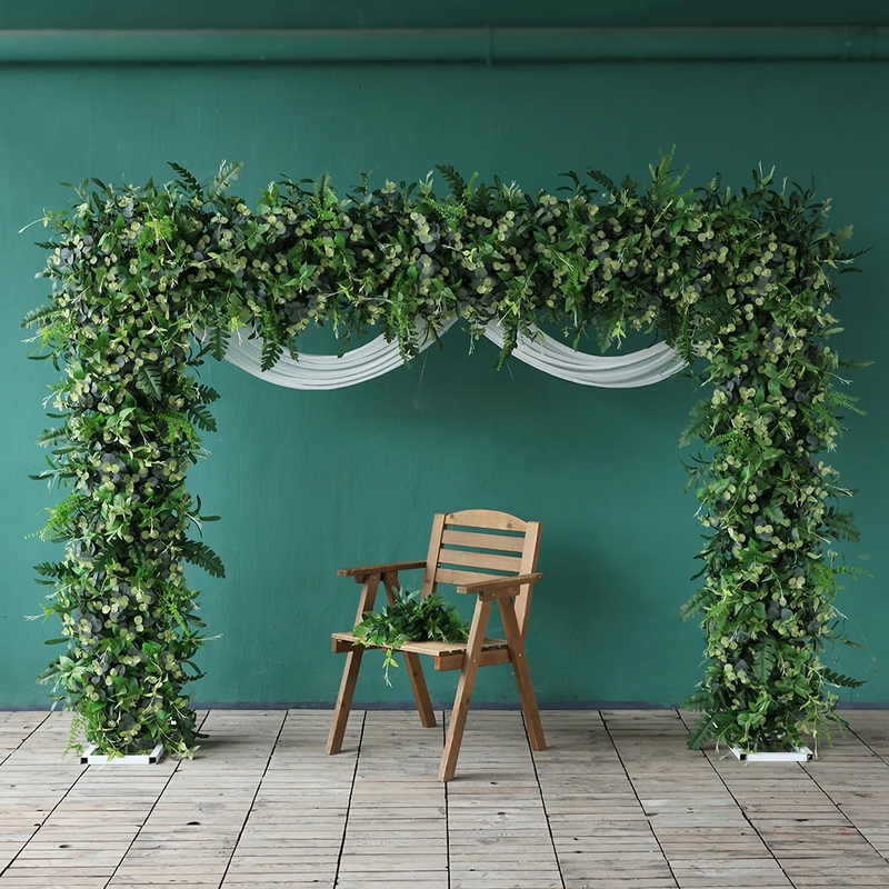 Greenery Eucalyptus Leaves Floral Arrangement for Wedding Event Background Decoration