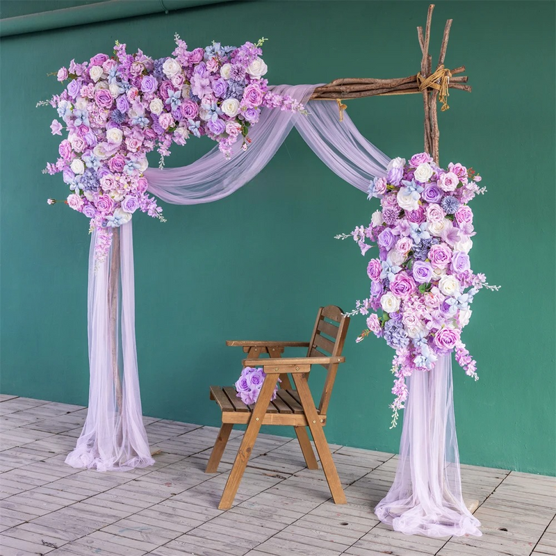 Wedding Party Background Decoration Customized Pink Purple Blue Series Rose Floral