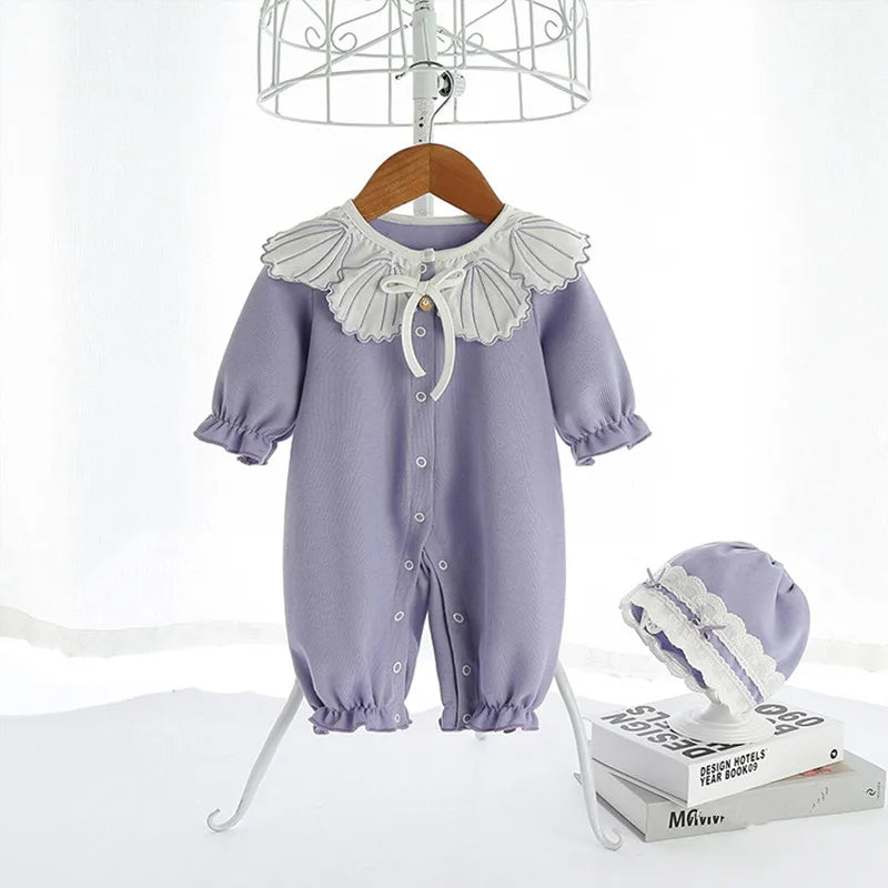 Baby Romper Kids Spring 0-24M Age Infant Toddler Newborn Outfits Baby Girls Clothes purple