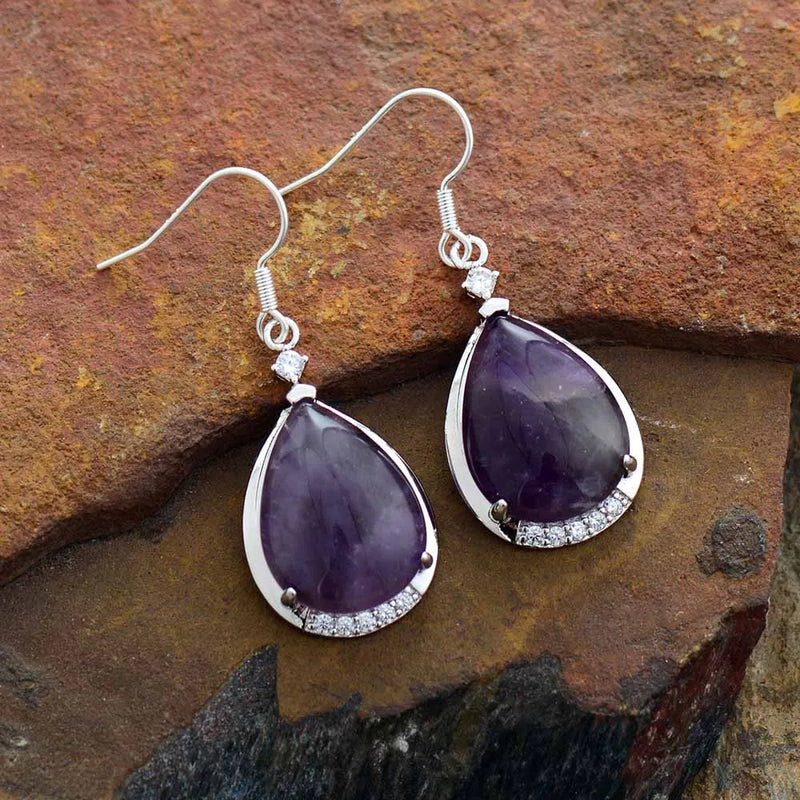 Earrings for Women High End Natural Stone Drop Earring Luxury Designer Woman Jewelry