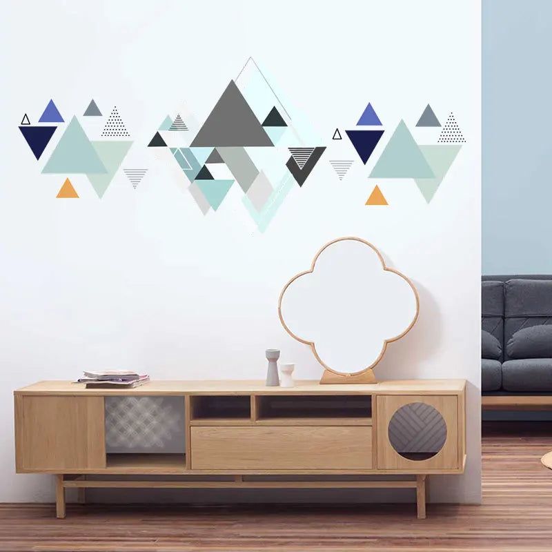 Geometric Patterns Combination Wall Stickers Minimalist Home Decoration Mural Living Room Bedroom