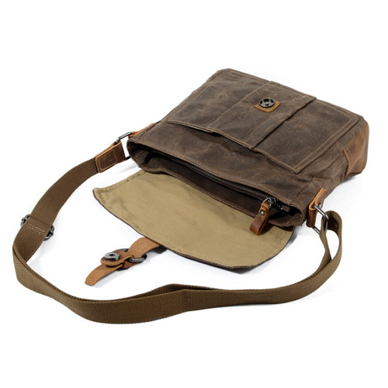 Men Crossbody Bags Male High Quality Vintage Shoulder Bag Casual Solid Messenger Bag Waterproof Satchels