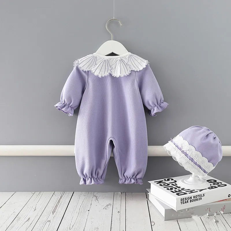 Baby Romper Kids Spring 0-24M Age Infant Toddler Newborn Outfits Baby Girls Clothes purple