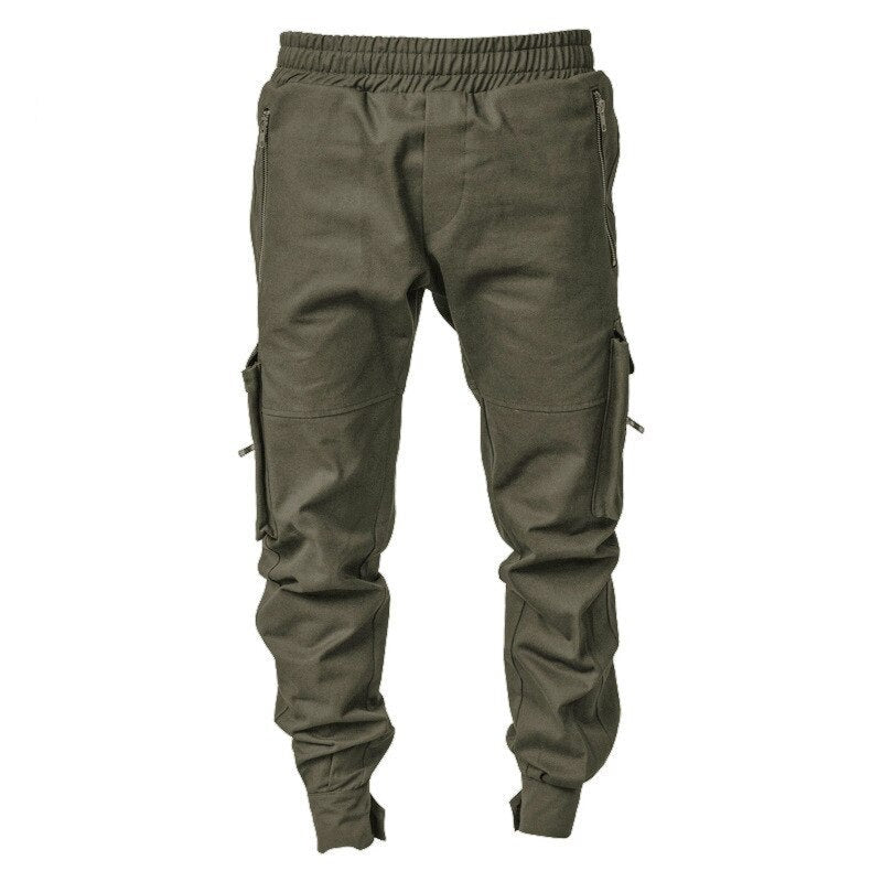 Autumn Cargo Pants Men Casual Pants Slim Legs Outdoor Running with Multiple Pockets Sweatpants