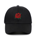 Embroidery Rose Flower Adjustable Baseball Caps Men Women Snapback Hats Casual Visor Sun Hats Street