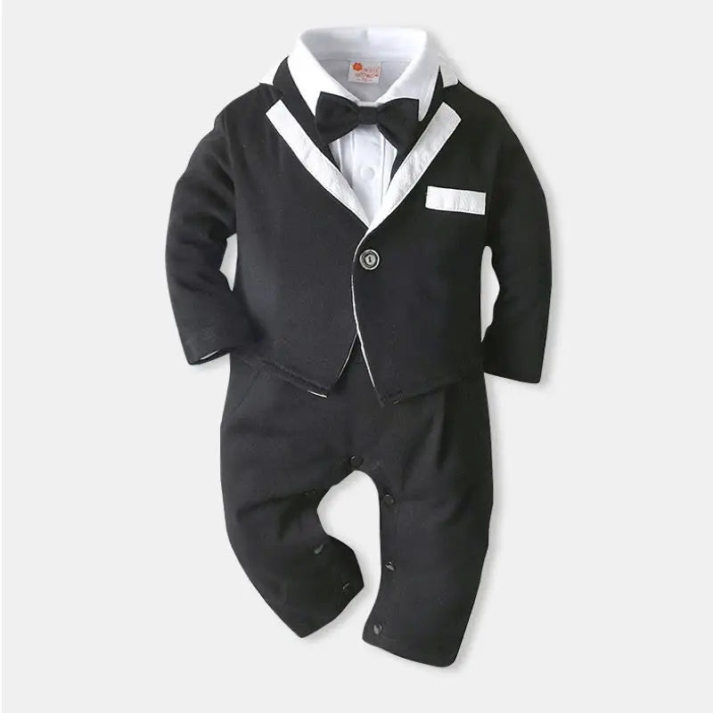 Gentleman Bowtie Decorated Baby Boys Suit Set Wedding Party Baby Boy Suit