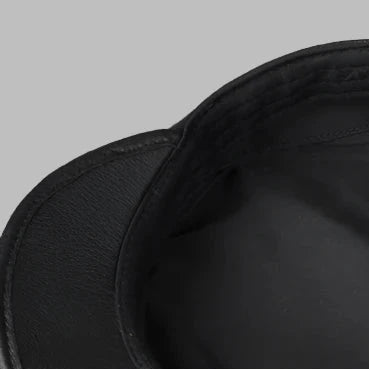 Leather hat  Students Navy Caps Flat