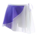 Womens Lace-up Ballet Mini Skirts Gradient Chiffon Wrap Skirt Ballet Dance Training Gymnastics Performance Asymmetric Miniskirt