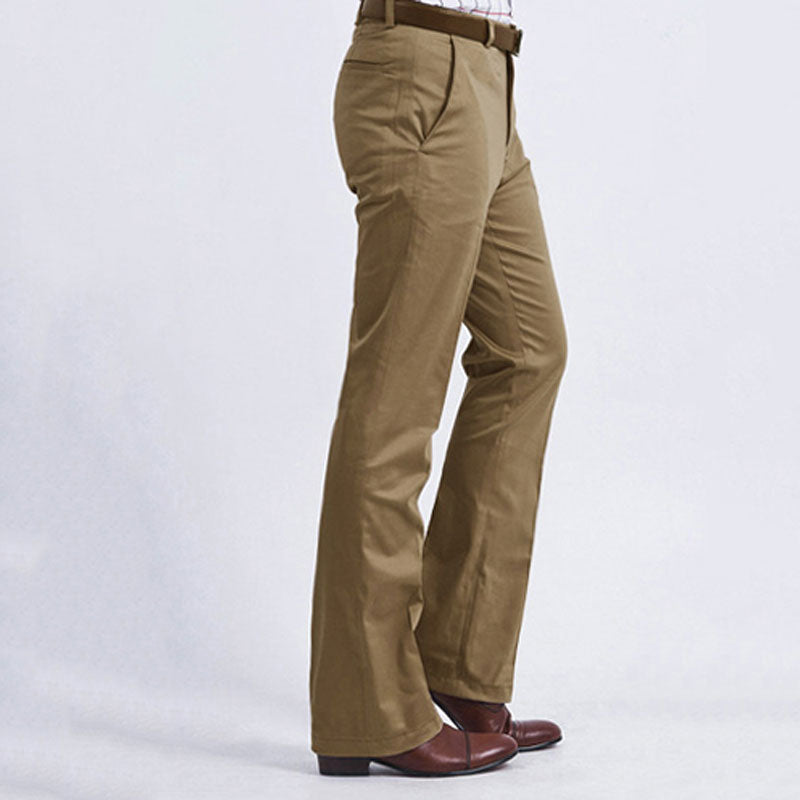 Men Casual FIared pants Slim-fit non-scalding White trousers Male version of the Big pants wide-leg pants