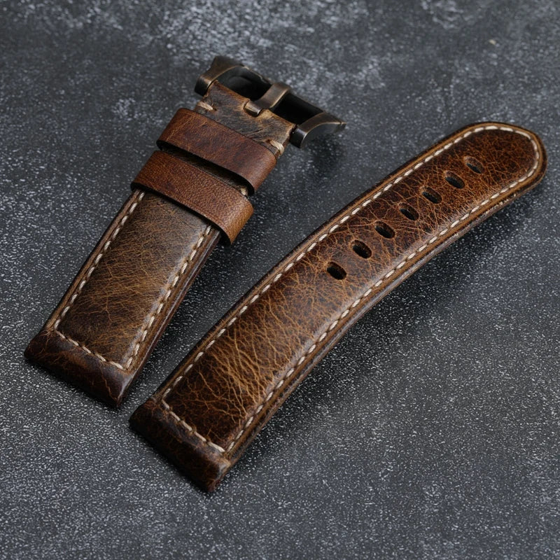 Leather Watchband Suitable For Italian Top Layer Leather Strap Leather Strap