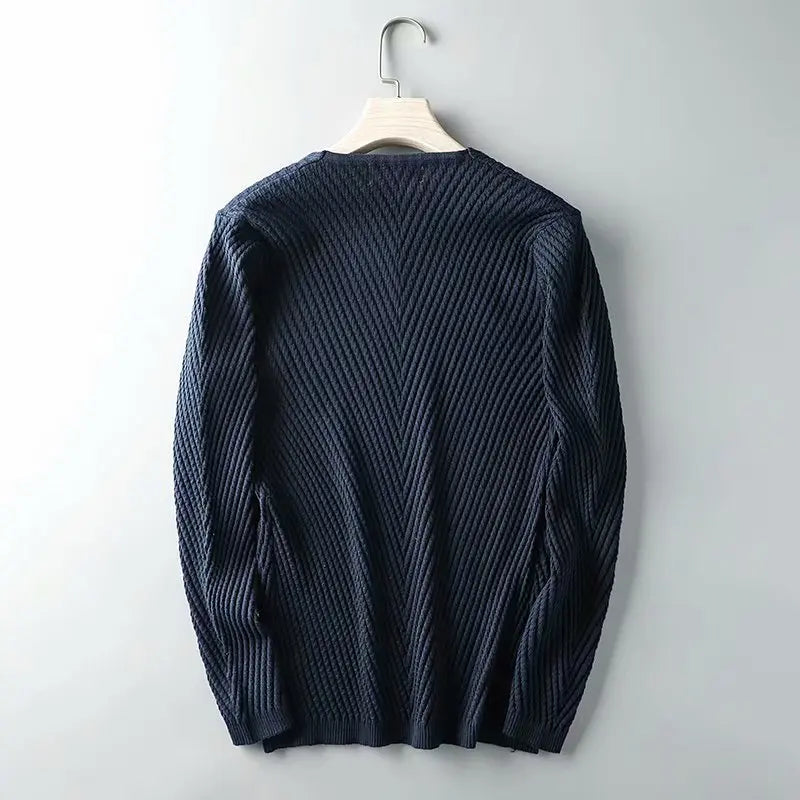 Sweaters Pullover Men Solid Warm Slim Fit Sweater Men Knitwear Pull Comfortable Knitted Outwear