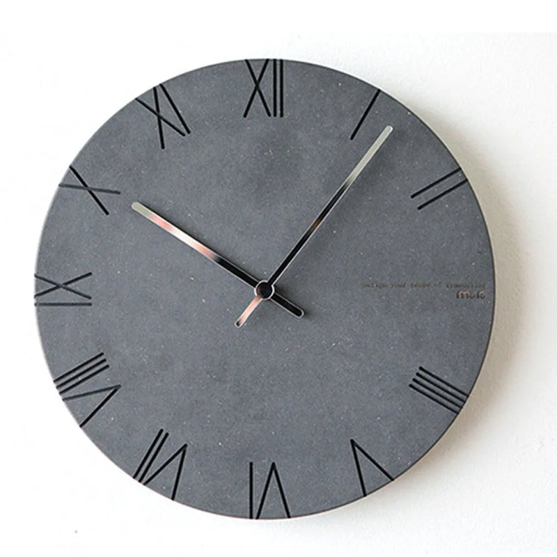 Round Wall Clock Scandinavian Mute Needle Clock Minimalist Room Decor Clocks