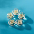 15mm-16mm 5pcs No-Hook Glass Ball And Flowers For DIY Earrings Bracelet Choker Necklace Jewelry Making Beads