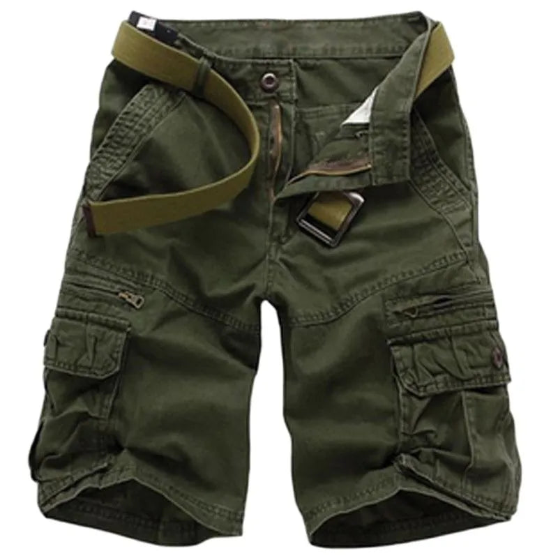 Shorts Men Cotton Cargo Shorts Tactical Loose Casual Homme Bermuda Shorts