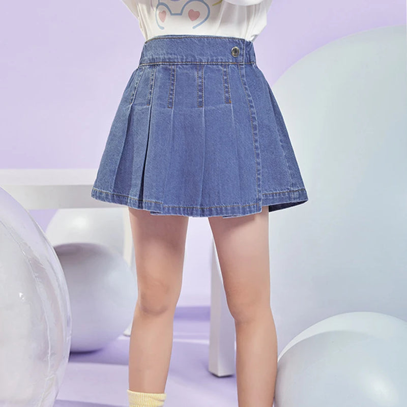 Pleated Girls Skirt Summer Casual School Girls Uniform Clothing Cozy