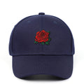 Embroidery Rose Flower Adjustable Baseball Caps Men Women Snapback Hats Casual Visor Sun Hats Street