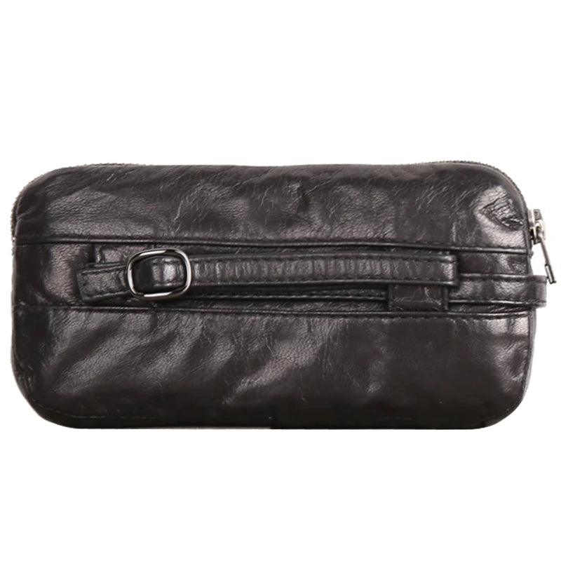 Mini Clutch Bag Men Leather Top End Male Long Purses Casual Wallet Hand Bag