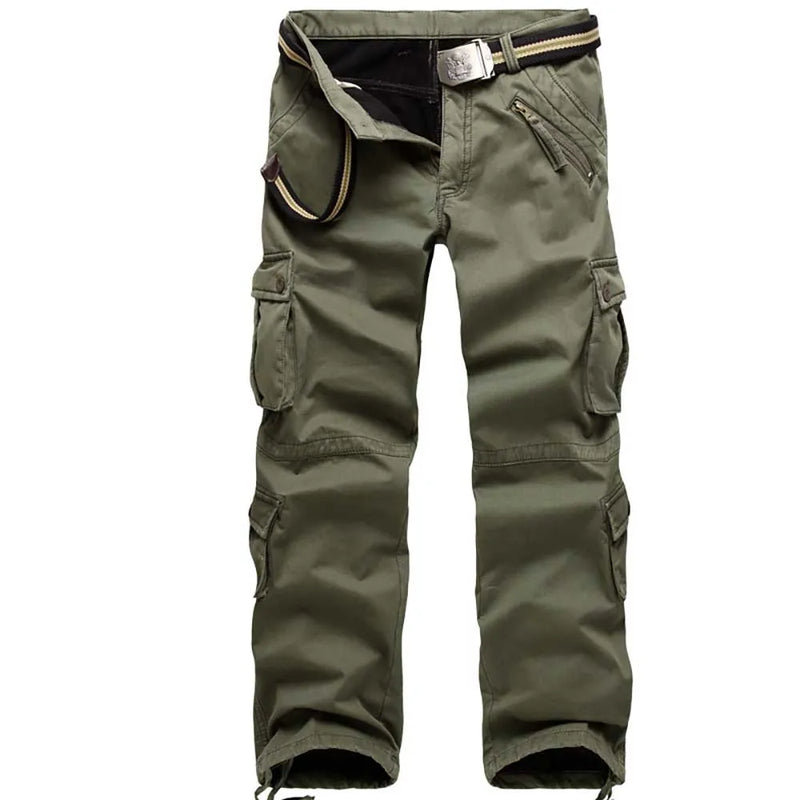 Cargo Pants Men Casual Trousers Warm Fleece Pants Military Army Style Thick Pants Man Clothing