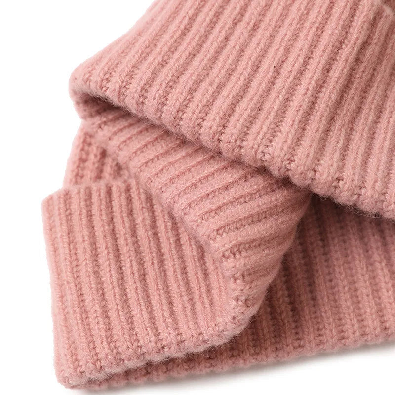 Cashmere solid women luxury Melon couple hats women hat men hat