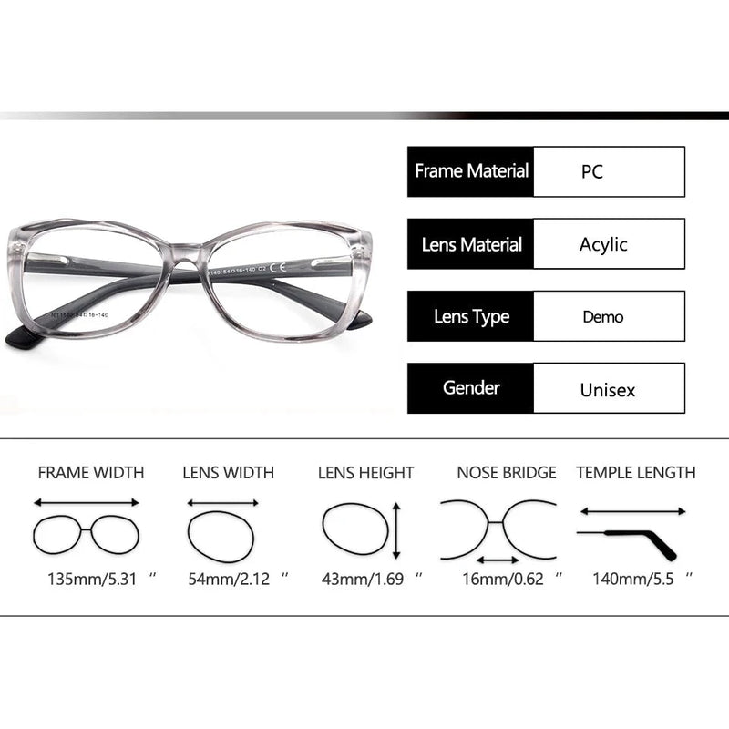 Cat Eye Optical Glasses Frame Women Diamond Eyeglasses Frame Prescription Myopia Glass Ladies Trend Eyewear Spring Hinge