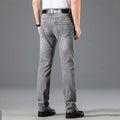 Men Thin High waist Jeans cotton Stretch Straight Denim pants Classic Straight pants