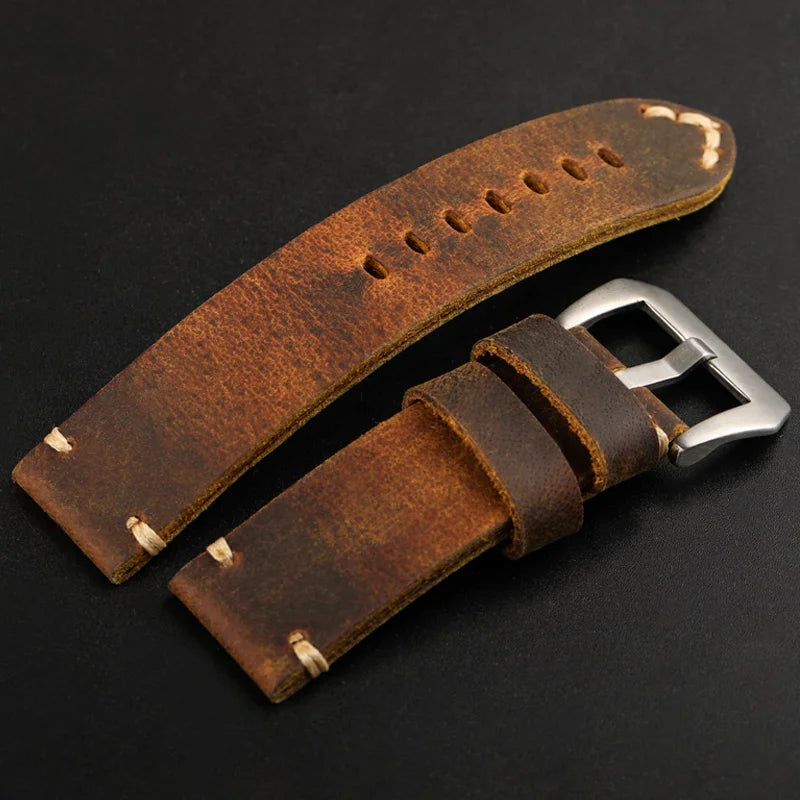 Leather Watchband Bracelet Suitable For Thickened