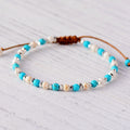 Womens Bracelet Stone Beads String Friendship Bracelet Handmade Boho Beaded Girls Bracelet Gift