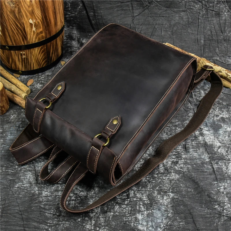 Genuine Leather Backpack For Men Backpack Cowhide Travel Rucksack Male Outdoor Travel Bag