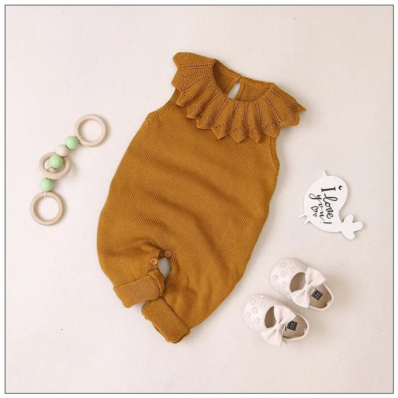 Kids Autumn Spring Sweater Knitted Baby Boy Girl Winter Knitted Rompers Soild Infant Newborn Winter Pullovers Infant Winter Tops