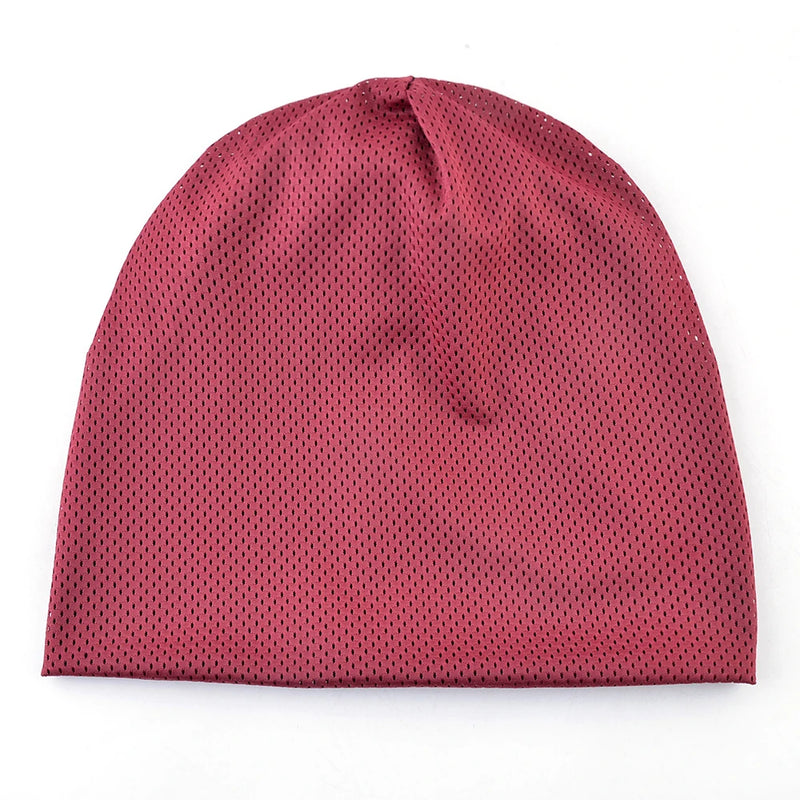 Spring Autumn Beanies Hats for Women Solid bone Hat Outdoor Thin Skullies Breathable mesh Soft Hip Hop