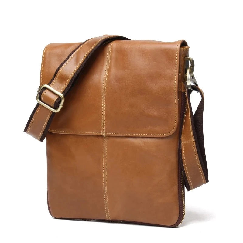 Genuine Leather Men Bags Male Flap Bag Casual Shoulder Crossbody bag Handbags