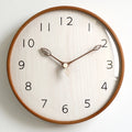 Solid wood wall clock modern minimalist living room home silent clock personality creative Nordic clock