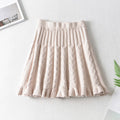 Women Mini Skirt Autumn Elastic Waist A-line Skirt Fashion Twist Ruffle Ladies Skirt