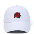 Embroidery Rose Flower Adjustable Baseball Caps Men Women Snapback Hats Casual Visor Sun Hats Street