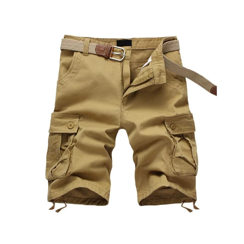 Men Summer Knee Length Cargo Shorts Trousers Sweatpants Hombre Male Casual Slim Fit