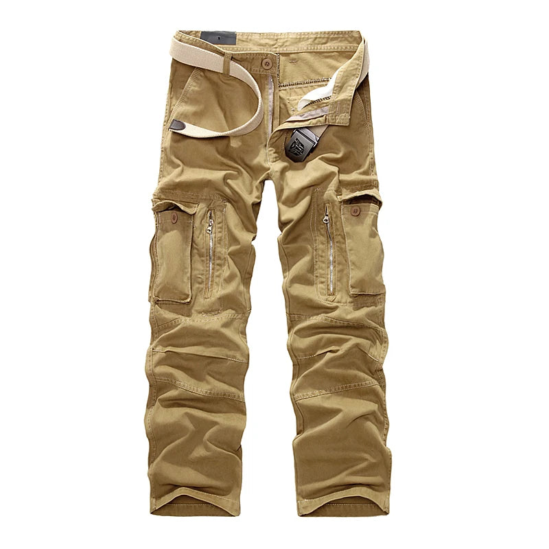 Men Cargo Pants Men Camouflage Tactical Cotton Trousers Casual Pants Men Cargo Joggers Multi Pocket Military Straight Trousers