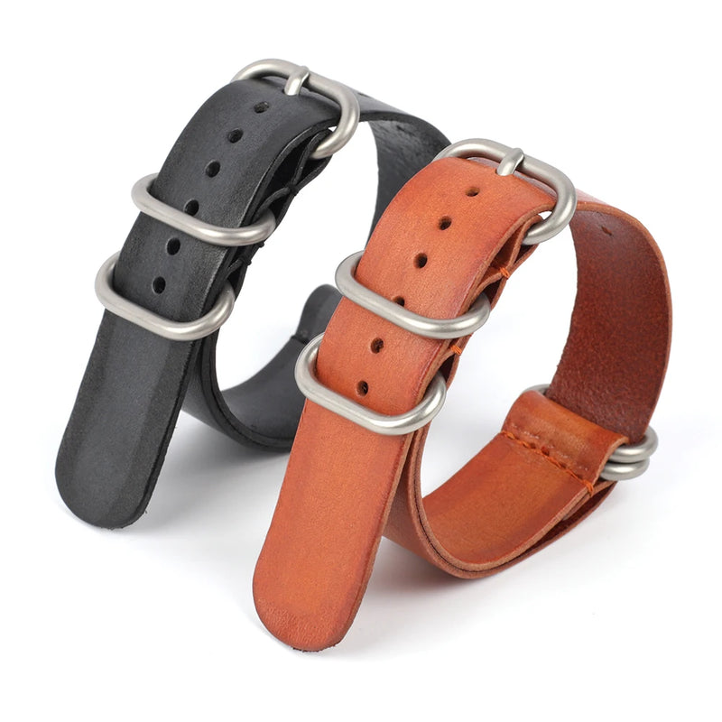 Strap Genuine Leather Watchbands Dark Brown Strap Watch Accessories