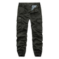 Casual Joggers Solid Pants Men Cotton  Elastic Trousers Military Style Army Cargo Pants