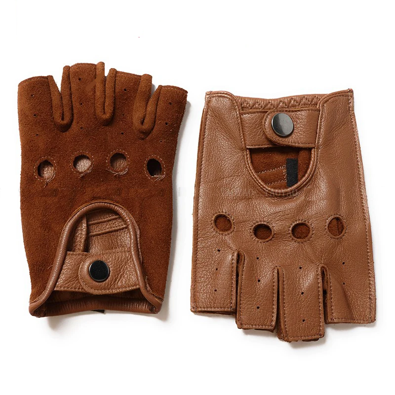 Men's Thin Gloves Male Motorcycle Driving Riding Retro Single-layer Hand Repair Leather Mittens